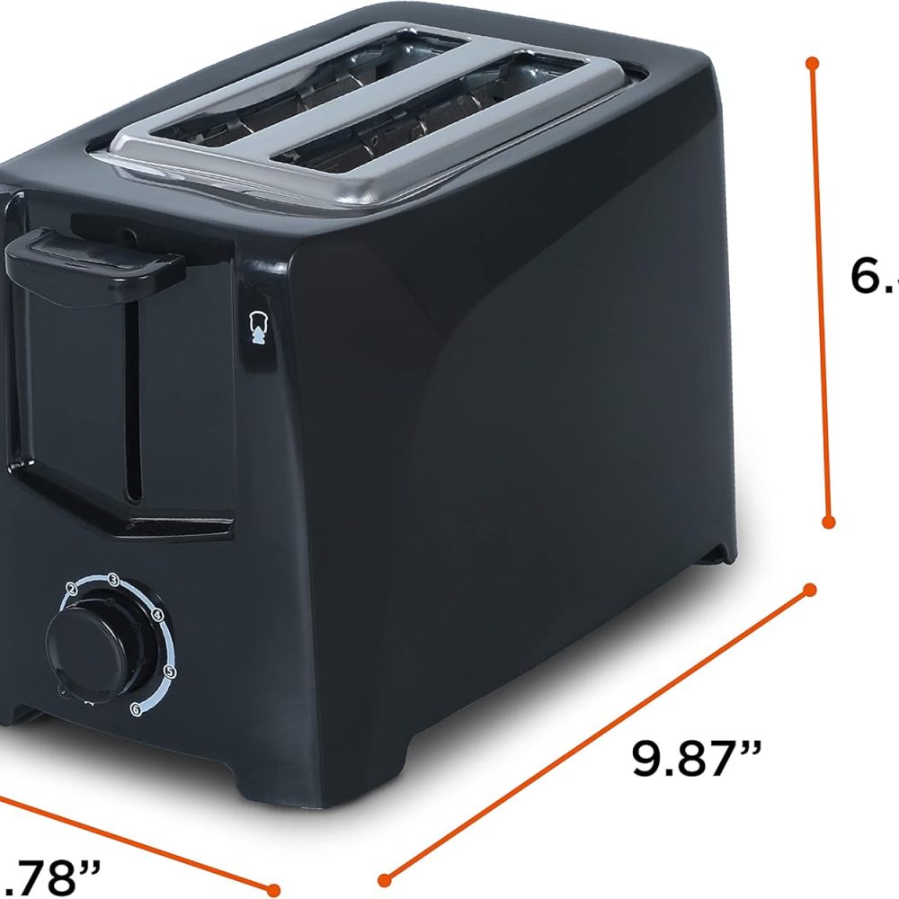 Commercial Chef CCT2201B - 2 Slice Toaster, Black - Image 7
