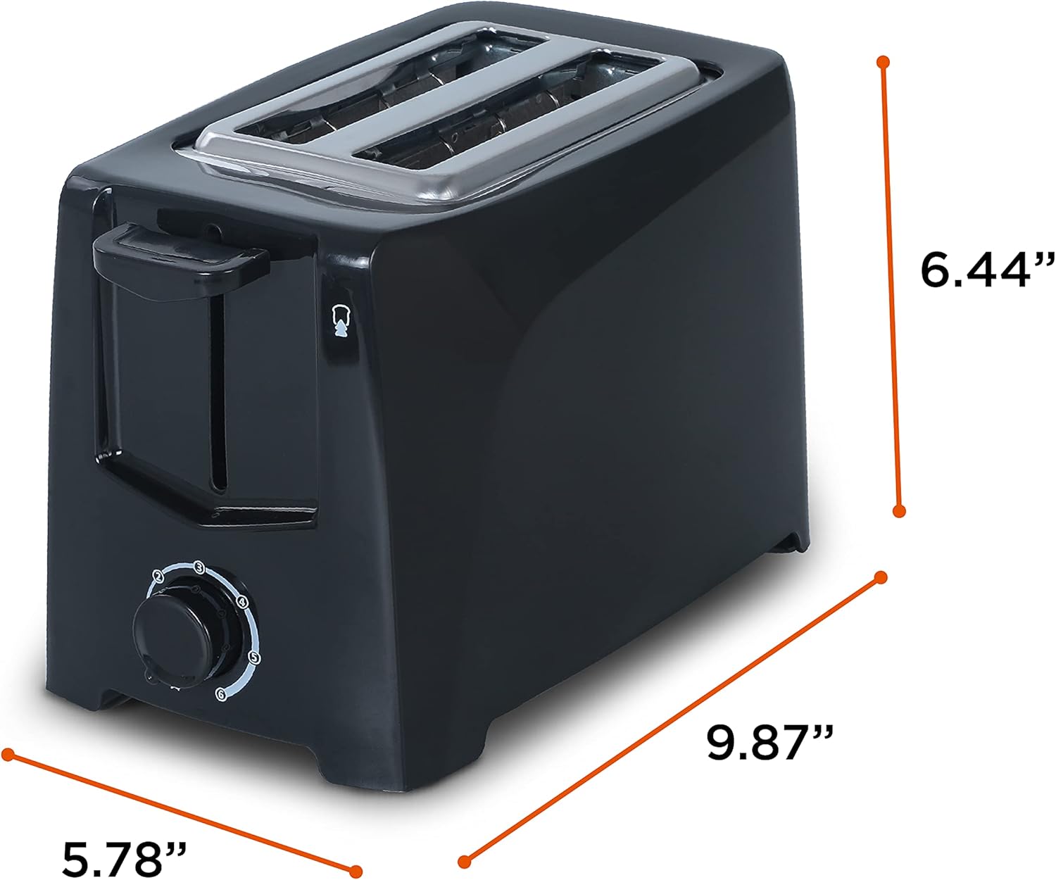 Commercial Chef CCT2201B - 2 Slice Toaster, Black - Image 7