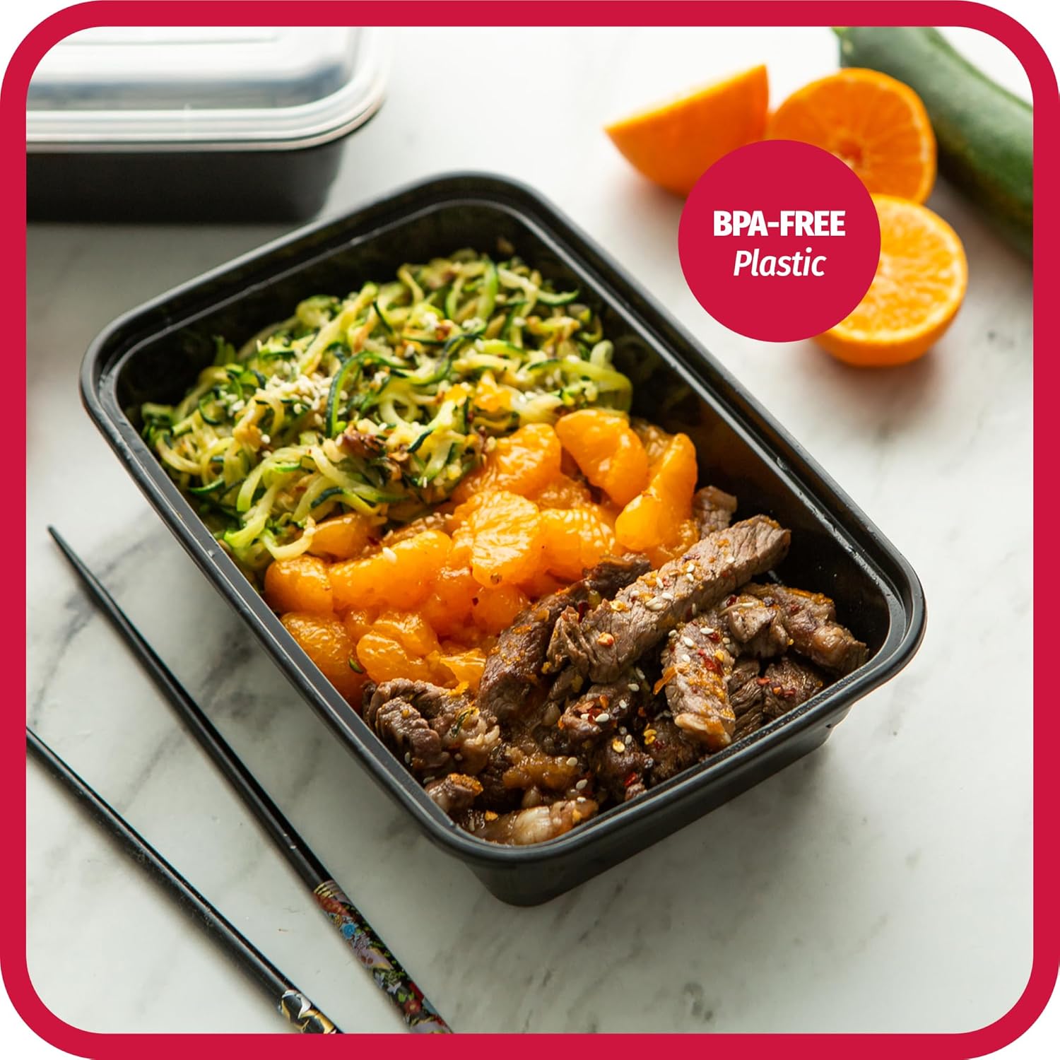 GoodCook Meal Prep Containers, Single Compartment 10-Pack, BPA-Free Reusable Food Storage, Black, Microwave & Freezer Safe, Stackable Meal Prep Containers for Lunches and Snacks - Image 11
