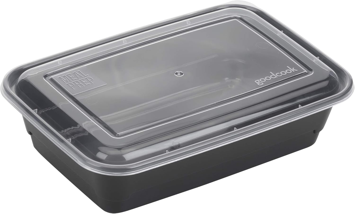 GoodCook Meal Prep Containers, Single Compartment 10-Pack, BPA-Free Reusable Food Storage, Black, Microwave & Freezer Safe, Stackable Meal Prep Containers for Lunches and Snacks - Image 3