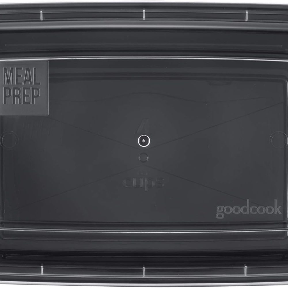 GoodCook Meal Prep Containers, Single Compartment 10-Pack, BPA-Free Reusable Food Storage, Black, Microwave & Freezer Safe, Stackable Meal Prep Containers for Lunches and Snacks - Image 5