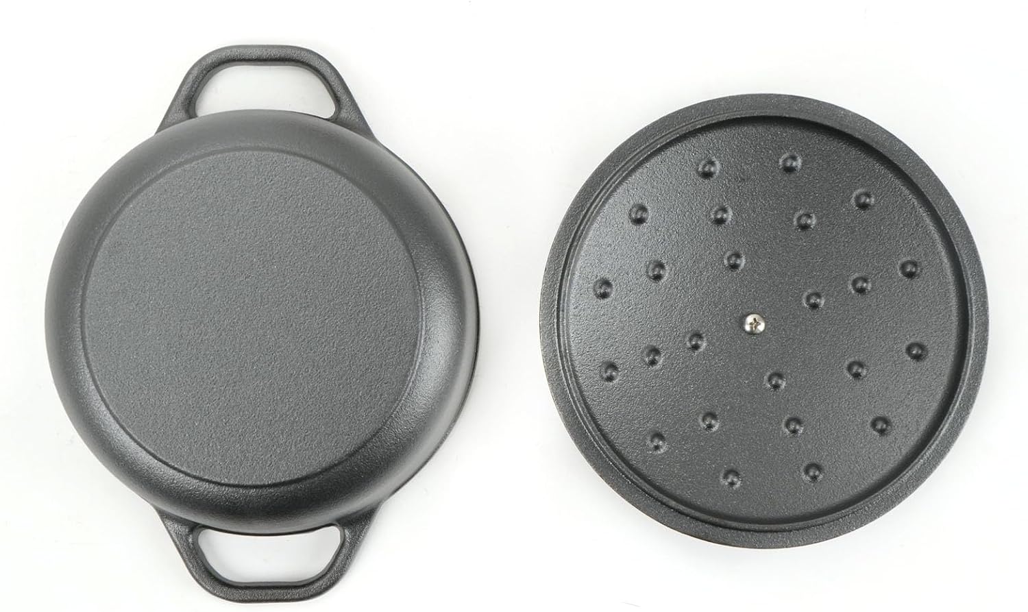 HAWOK Cast Iron Pre-seasoned Mini Dutch oven Dia. 18 cm/7 inch 1.5 Quart with Silicone Bread Sling Black - Image 4
