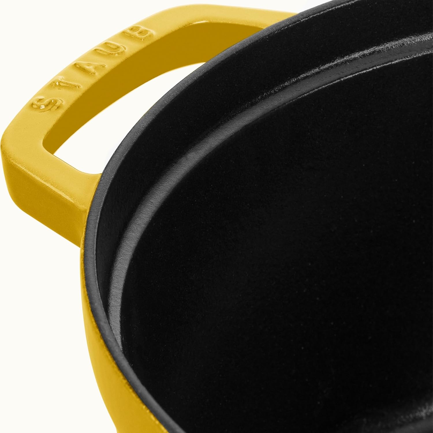 Staub Cast Iron Round Cocotte, Dutch Oven, 7-quart, serves 7-8, Made in France, Citron - Image 5